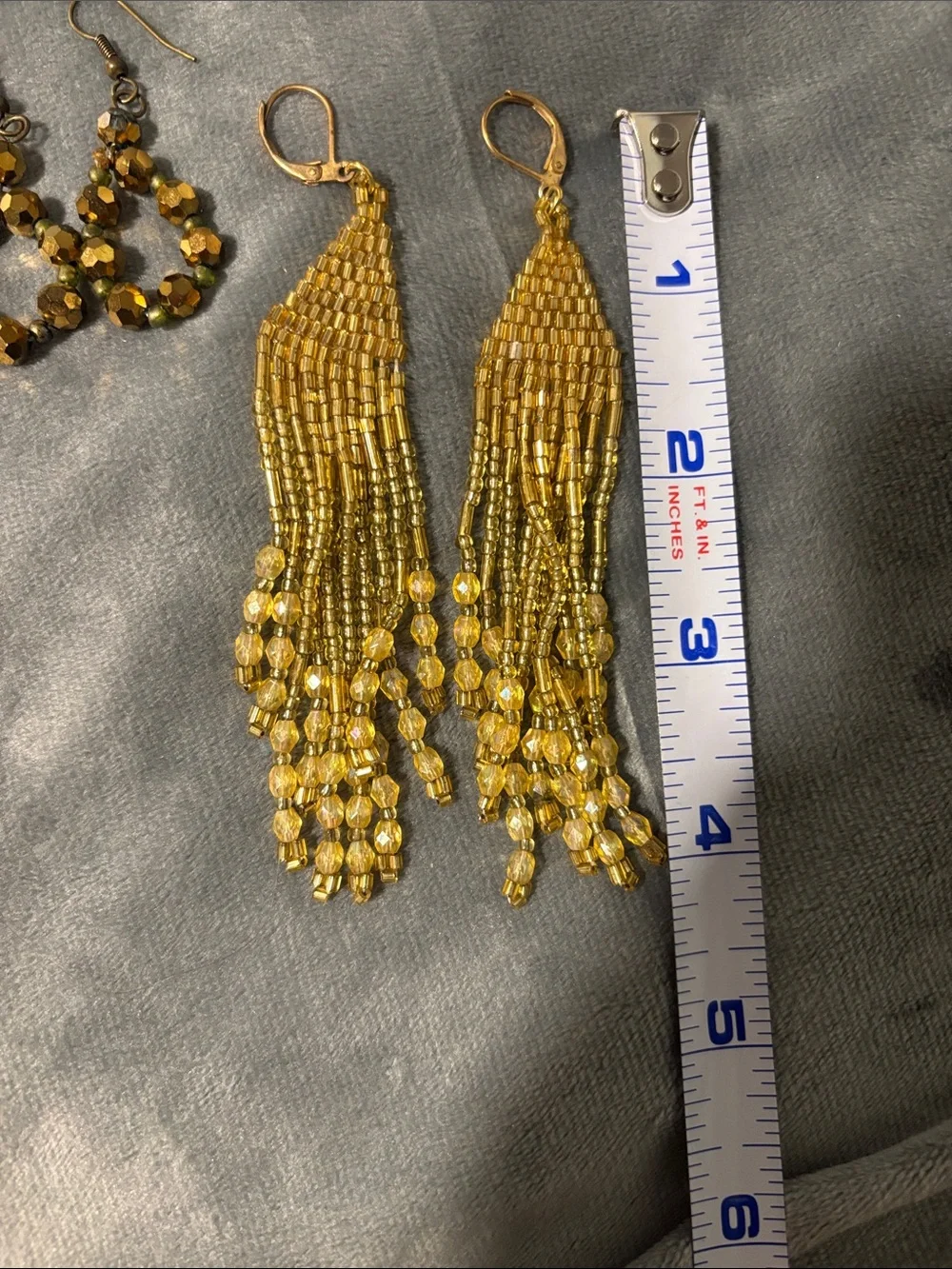 Assorted Beaded Hoop & Dangle Earrings - Gold, Black, Silver, Purple